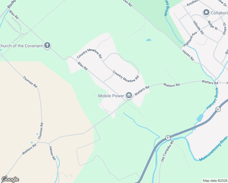 map of restaurants, bars, coffee shops, grocery stores, and more near 50 Blau Road in Hackettstown