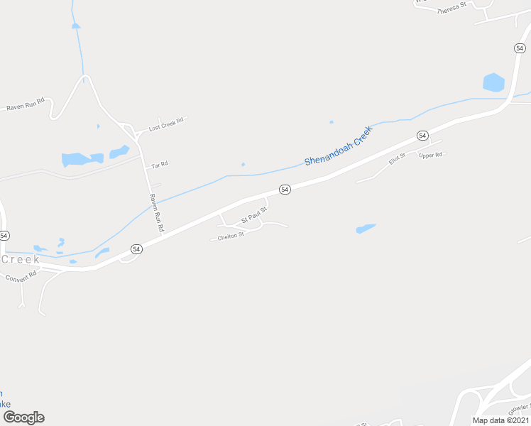 map of restaurants, bars, coffee shops, grocery stores, and more near 21 Saint Paul Street in Shenandoah