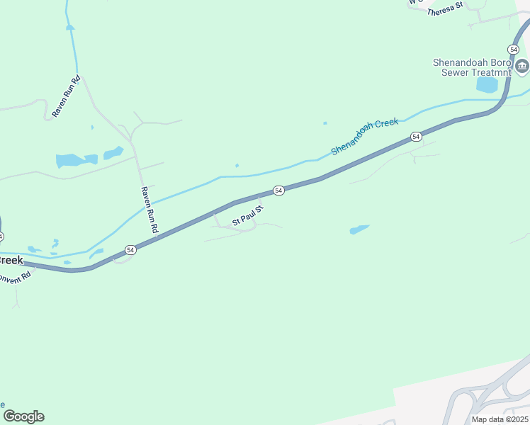 map of restaurants, bars, coffee shops, grocery stores, and more near 9 Saint Paul Street in Shenandoah