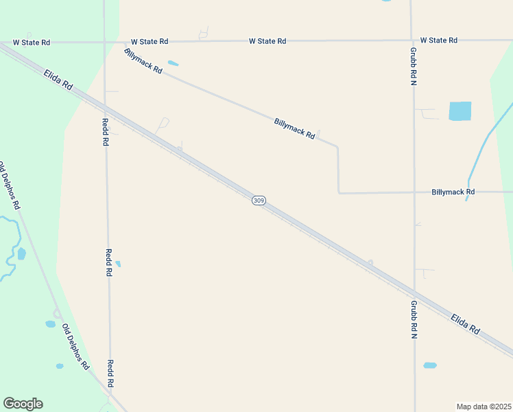 map of restaurants, bars, coffee shops, grocery stores, and more near 257 Elida Road in Delphos