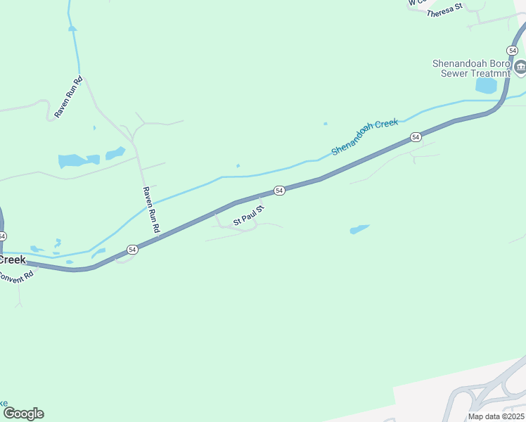 map of restaurants, bars, coffee shops, grocery stores, and more near 9 Saint Paul Street in Shenandoah