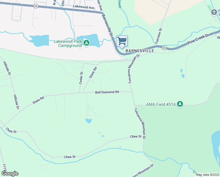 map of restaurants, bars, coffee shops, grocery stores, and more near 34 Ball Diamond Road in Barnesville