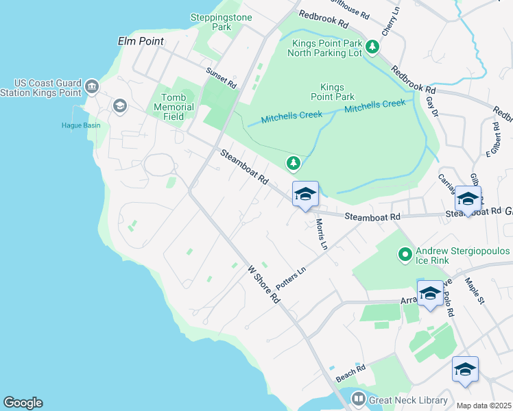 map of restaurants, bars, coffee shops, grocery stores, and more near 6 Pilvinis Drive in Great Neck