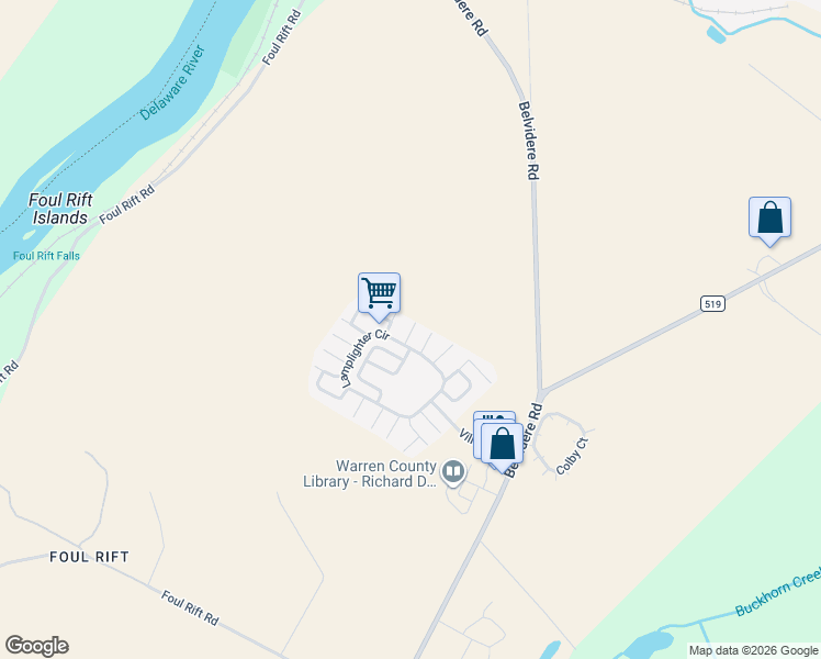 map of restaurants, bars, coffee shops, grocery stores, and more near 25 Willow Drive in Belvidere