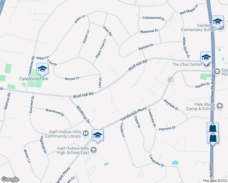 map of restaurants, bars, coffee shops, grocery stores, and more near 3 Somner Drive in Dix Hills