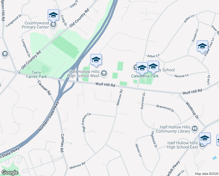 map of restaurants, bars, coffee shops, grocery stores, and more near 57 Sage Hollow Court in Dix Hills