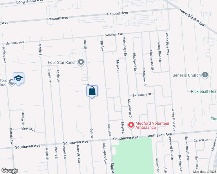 map of restaurants, bars, coffee shops, grocery stores, and more near 1 Yellow Pine Circle in Medford