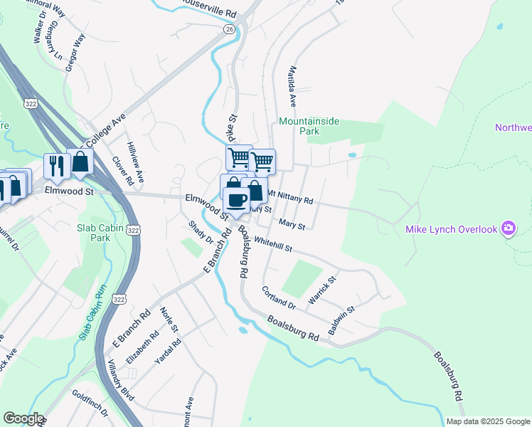 map of restaurants, bars, coffee shops, grocery stores, and more near in Lemont