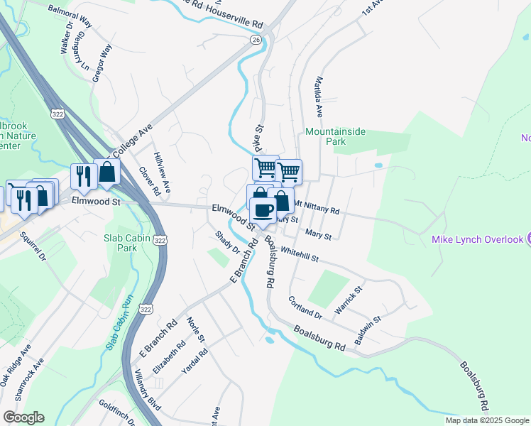 map of restaurants, bars, coffee shops, grocery stores, and more near in Lemont