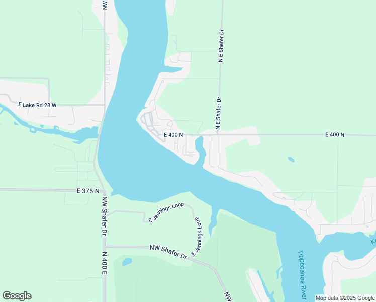 map of restaurants, bars, coffee shops, grocery stores, and more near North Lake Road 25 East in Monticello