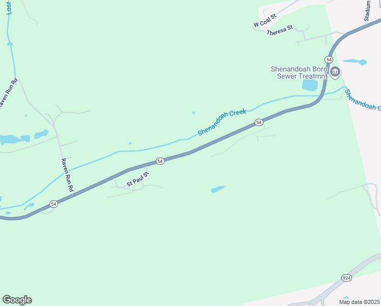 map of restaurants, bars, coffee shops, grocery stores, and more near 124 Mount Olive Boulevard in Shenandoah