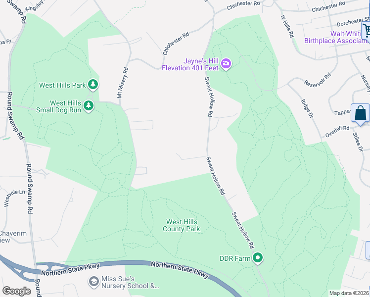 map of restaurants, bars, coffee shops, grocery stores, and more near 230 Sweet Hollow Road in Huntington