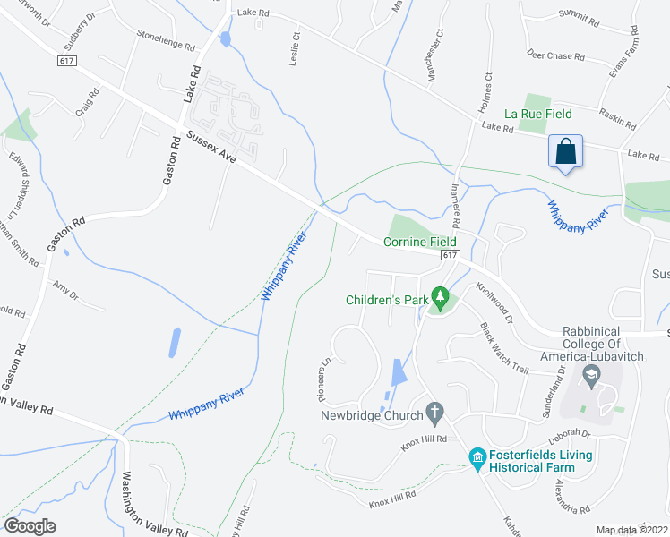 map of restaurants, bars, coffee shops, grocery stores, and more near 34 Valley View Street in Morristown