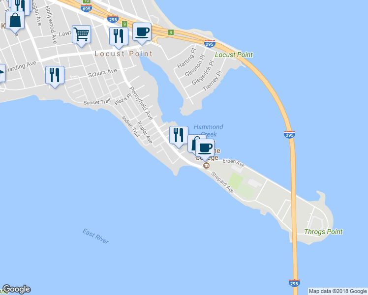 map of restaurants, bars, coffee shops, grocery stores, and more near 3092 Bevy Place in Bronx