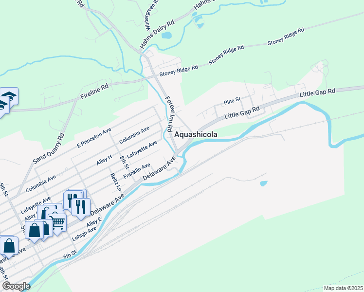 map of restaurants, bars, coffee shops, grocery stores, and more near 30 Little Gap Road in Palmerton