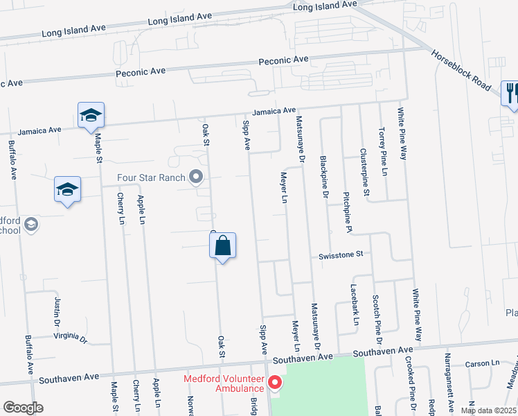 map of restaurants, bars, coffee shops, grocery stores, and more near 1071 Sipp Avenue in Medford