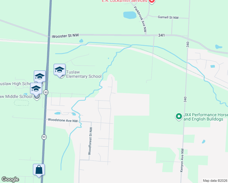map of restaurants, bars, coffee shops, grocery stores, and more near 1789 Alpha Street Northwest in Massillon