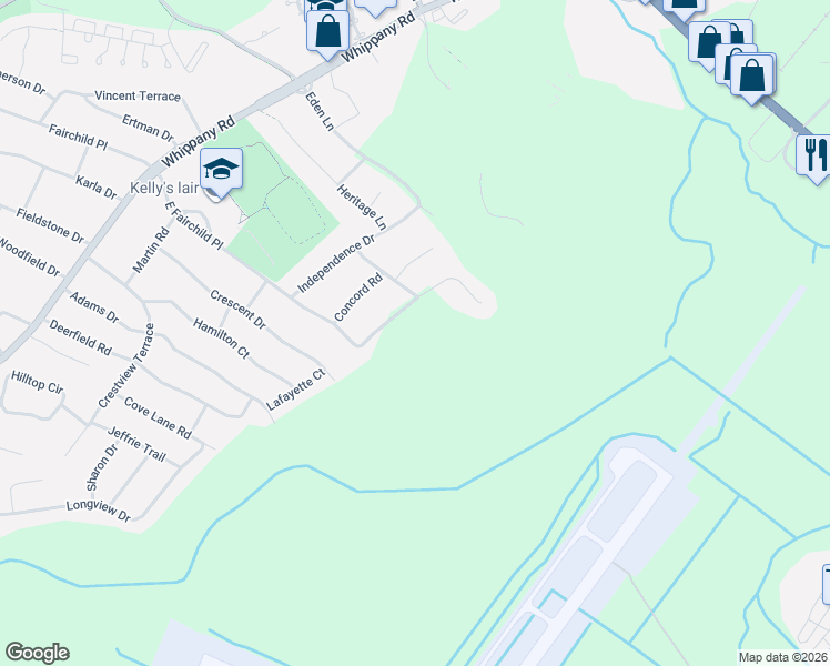 map of restaurants, bars, coffee shops, grocery stores, and more near 15 Valley Forge Drive in Hanover