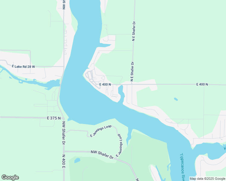 map of restaurants, bars, coffee shops, grocery stores, and more near North Lake Road 25 East in White County