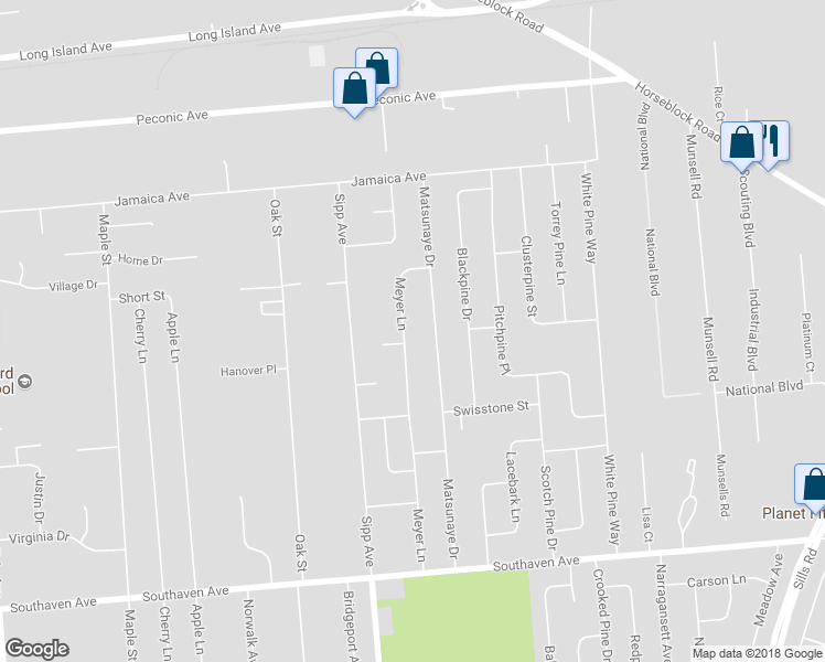 map of restaurants, bars, coffee shops, grocery stores, and more near 20 Meyer Lane in Medford