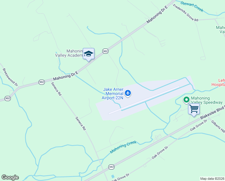 map of restaurants, bars, coffee shops, grocery stores, and more near 2465 Mahoning Drive East in Lehighton