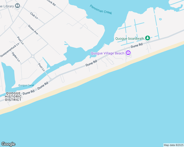 map of restaurants, bars, coffee shops, grocery stores, and more near 144 Dune Road in Westhampton Beach