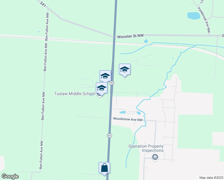 map of restaurants, bars, coffee shops, grocery stores, and more near 1847 Manchester Avenue Northwest in Massillon