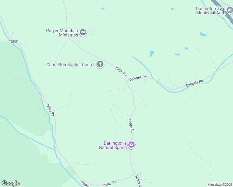 map of restaurants, bars, coffee shops, grocery stores, and more near 275 Ridge Road in Darlington