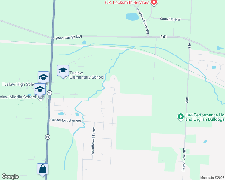 map of restaurants, bars, coffee shops, grocery stores, and more near 1789 Alpha Street Northwest in Massillon