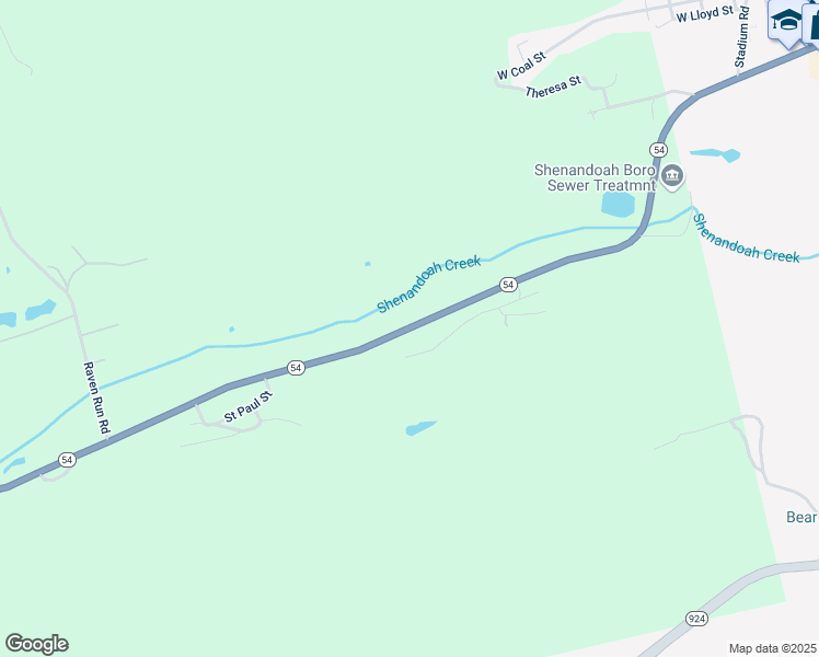 map of restaurants, bars, coffee shops, grocery stores, and more near 143 Mount Olive Boulevard in Shenandoah