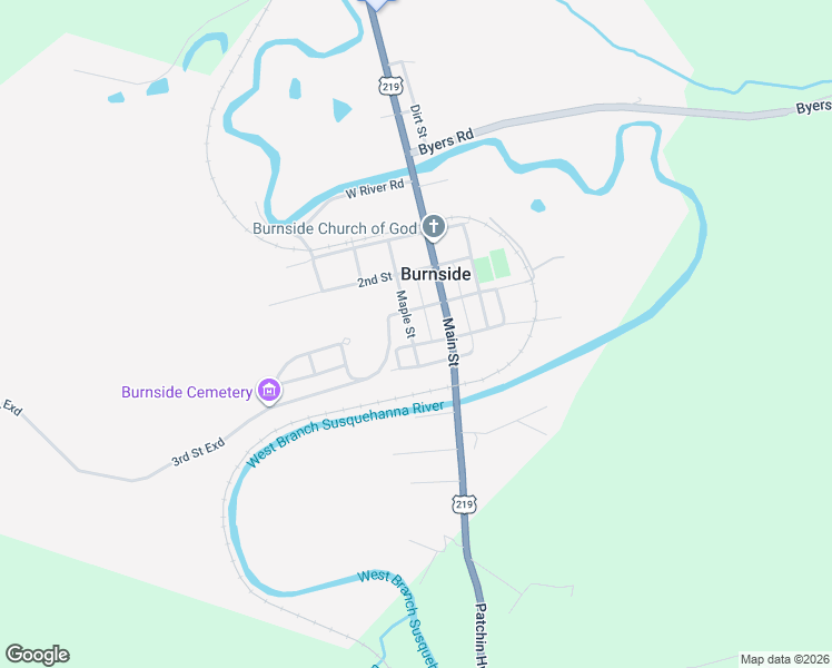 map of restaurants, bars, coffee shops, grocery stores, and more near 32 Maple Street in Cherry Tree