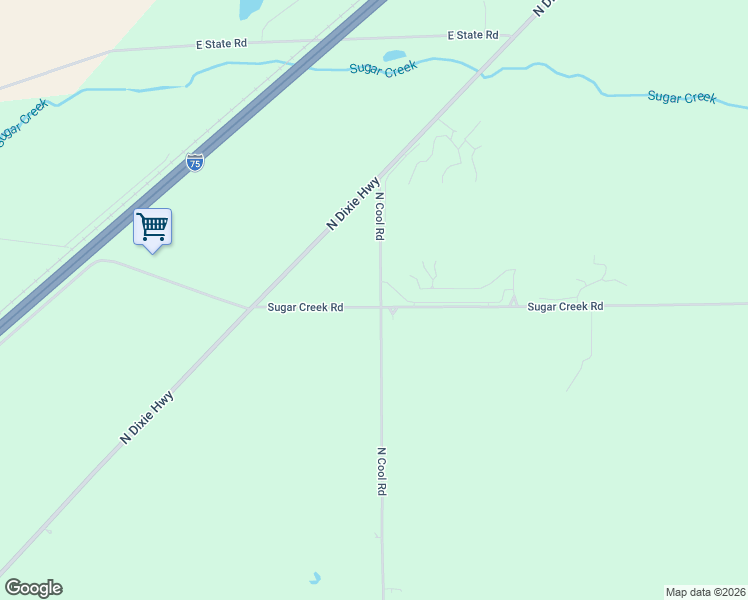 map of restaurants, bars, coffee shops, grocery stores, and more near 4944 North Cool Road in Lima