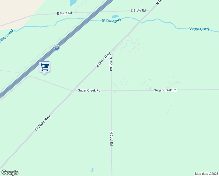 map of restaurants, bars, coffee shops, grocery stores, and more near 4944 North Cool Road in Lima