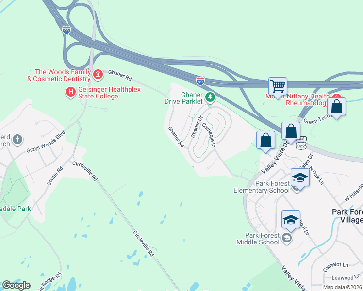 map of restaurants, bars, coffee shops, grocery stores, and more near 91 Ghaner Rd in Port Matilda