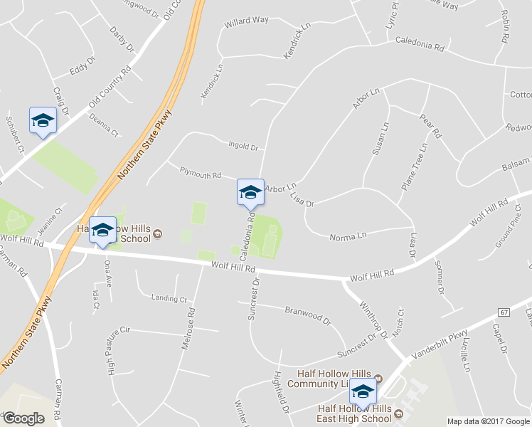 map of restaurants, bars, coffee shops, grocery stores, and more near 911 Caledonia Road in Dix Hills