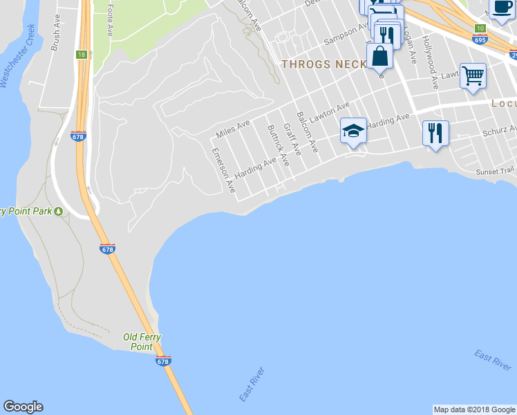 map of restaurants, bars, coffee shops, grocery stores, and more near 2594 Schurz Avenue in Bronx
