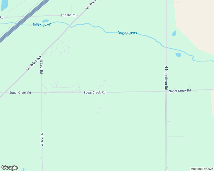 map of restaurants, bars, coffee shops, grocery stores, and more near 6401-6499 Woods Drive in Lima