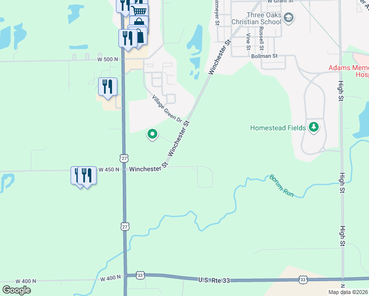 map of restaurants, bars, coffee shops, grocery stores, and more near 1613 Winchester Street in Decatur