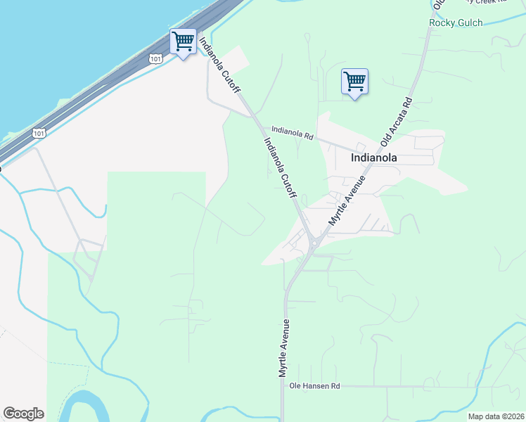 map of restaurants, bars, coffee shops, grocery stores, and more near 580 Hidden Valley Road in Bayside