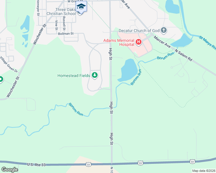 map of restaurants, bars, coffee shops, grocery stores, and more near 15 Homestead Drive in Decatur