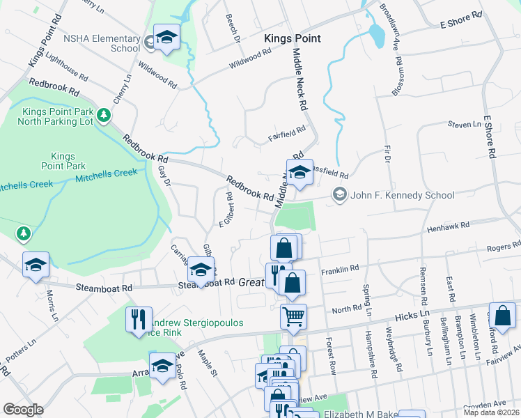map of restaurants, bars, coffee shops, grocery stores, and more near 11 Lee Court in Great Neck