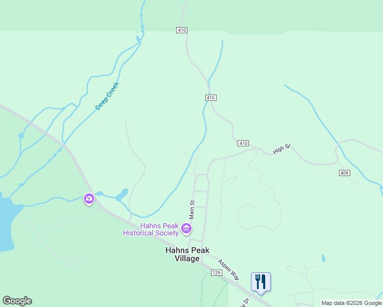 map of restaurants, bars, coffee shops, grocery stores, and more near 61620 Placer Street in Clark