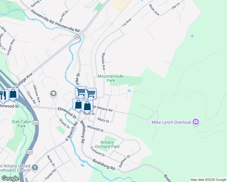 map of restaurants, bars, coffee shops, grocery stores, and more near 687 Henszey Street in Lemont