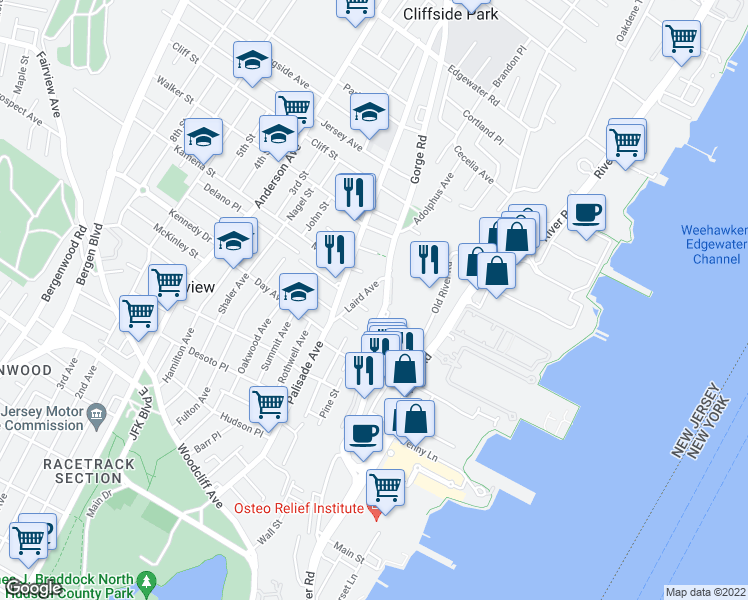 map of restaurants, bars, coffee shops, grocery stores, and more near 2008 Daibes Court in Edgewater
