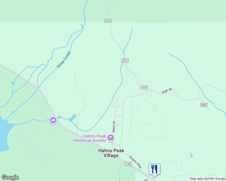 map of restaurants, bars, coffee shops, grocery stores, and more near 61620 Placer Street in Clark