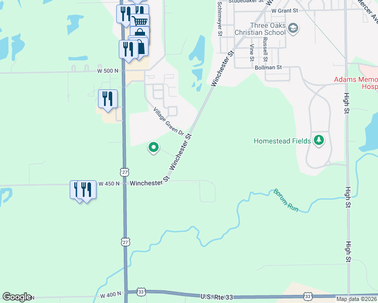 map of restaurants, bars, coffee shops, grocery stores, and more near 1613 Winchester Street in Decatur