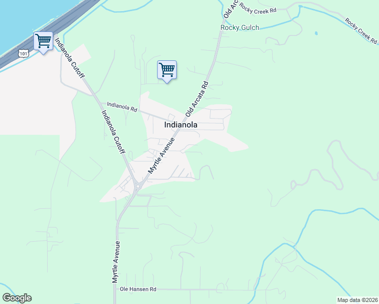 map of restaurants, bars, coffee shops, grocery stores, and more near 160 Pomeroy Hollow Road in Eureka