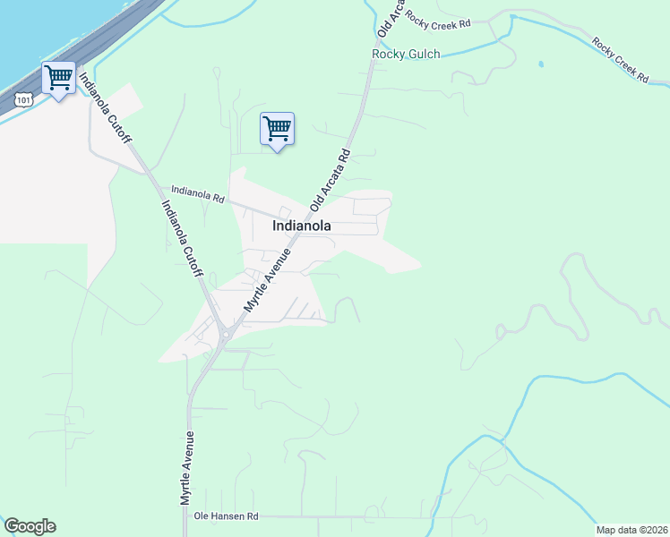 map of restaurants, bars, coffee shops, grocery stores, and more near 210 Pomeroy Hollow Road in Eureka