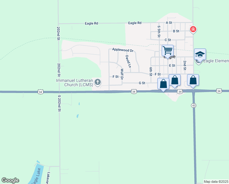 map of restaurants, bars, coffee shops, grocery stores, and more near 913 G Street in Eagle