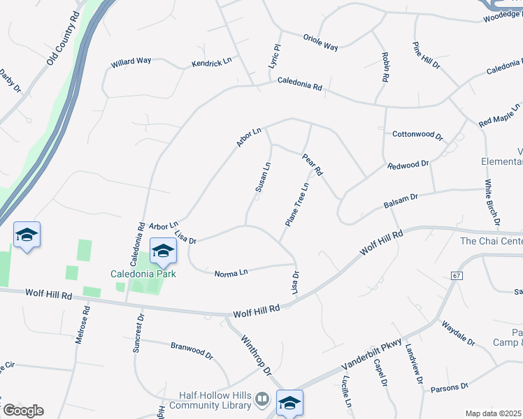 map of restaurants, bars, coffee shops, grocery stores, and more near 21 Susan Lane in Dix Hills